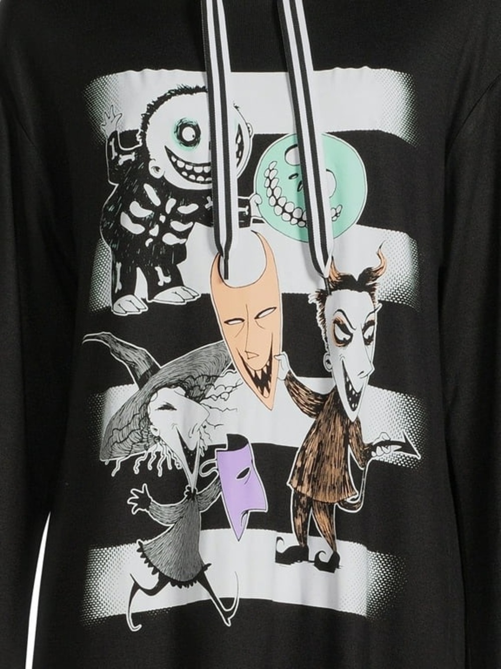 Disney Nightmare Before Christmas Black Hoodie with Lock, Shock, and Barrel - Picture 3 of 10